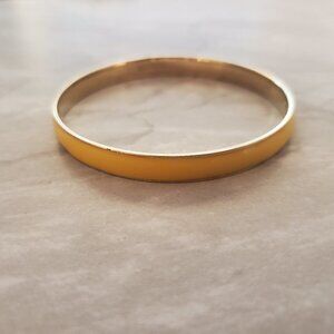 💛 Vintage 1990s 90s J.Crew Yellow Enamal Skinny Bangle Bracelet 💛